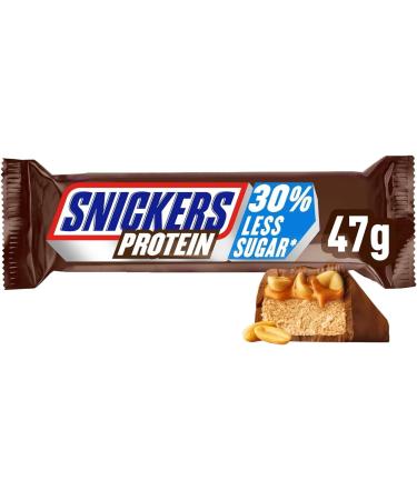 Snickers Chocolate Protein Bar 18 x 47 gram More Prote ne Less Sugar High Prote ne Bar met een Caramel Layer en Peanuts Coated in Milk Chocolate - Buy Online on GoSupps.com