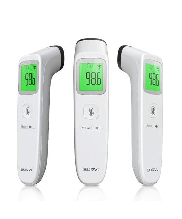 Survl Digital Infrared Forehead Thermometer - Non-Contact for Baby, Kids, & Adults - Instant Reading with Fever Alarm - Buy Online on GoSupps.com