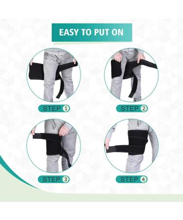 Thigh Brace Support PINCOU 1 Neoprene Thigh Wrap Hamstring Compression Sleeves Adjustable Thigh Upper Leg Comp - Buy Online on GoSupps.com