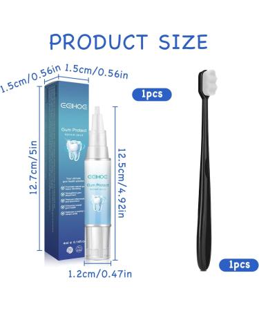 Ninnyi Teeth Whitening Essence Pen Gum Shield Therapy Gel with a Soft Toothbrush Kit - Buy Online on GoSupps.com