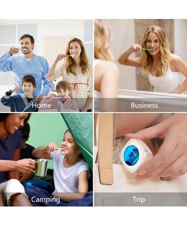 OOCOME Portable UV Toothbrush Disinfection Device - Deep Cleaning Sterilizer with Holder & Stickers - Organizer for Family & Travel - 4 Pack - Buy Online on GoSupps.com