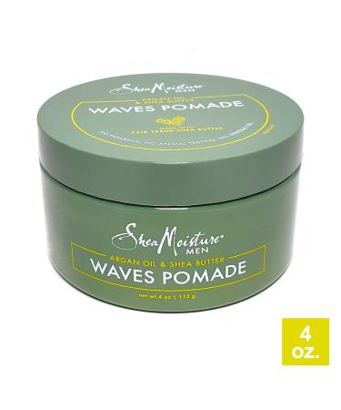 SheaMoisture Men Waves Pomade - Argan Oil & Shea Butter Hair Styling Wax for Frizz Control - 4 oz - Buy Online on GoSupps.com