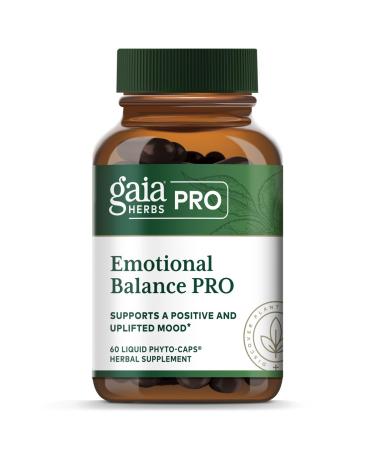 GAIA HERBS PRO Emotional Balance - Supports Stress & Cognitive Health* - St. John's Wort Passionflower Vervain & Oats - Vegan - 60 Liquid Phyto-Caps (60 Servings)