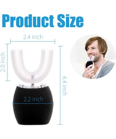 360 Brite Automatic Electric Toothbrush - Dual-Use Adult Toothbrush with Timer & Wireless Charging - Travel & Home Use (Black - Buy Online on GoSupps.com