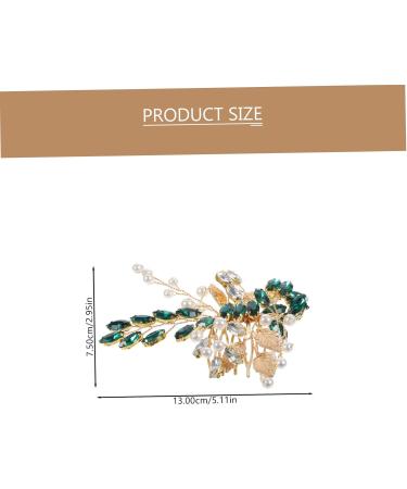 Beaupretty Wedding Headpiece Silver Leaf Tiara rhinestone clips for hair rhinestone hair pin rhinestone hair clips for women decorative hair clips girl hair clips bride Metal - Buy Online on GoSupps.com