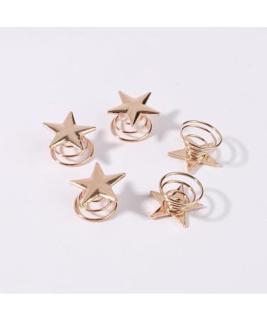 Yheakne Boho Star Hair Coils - Spiral Swirl Hair Pins | Gold Hair Studs for Women and Girls | Decorative Hair Accessories 5Pcs - Buy Online on GoSupps.com