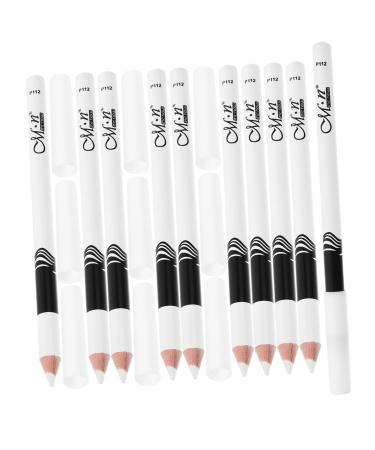 OHPHCALL 30 Pcs Lying Silkworm Eyeliner White Eye Liner Make up Eyeliner Pen White Makeup Gel Wooden Pole 1 count (Pack of 1) Whitex3pcs