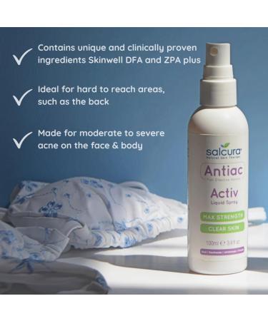 Salcura Natural Skin Therapy Antiac Activ Liquid Spray Suitable For Anyone Prone To Suffering From Oily Congested & Acne-Prone Skin Refresh Cleanse & Nourish The Skin 100ml - Buy Online on GoSupps.com
