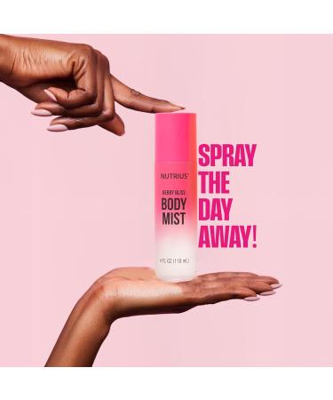 Nutrius Body Mist - Berry Bliss 4 FL OZ - Refreshing and Hydrating Daily Fragrance - Buy Online on GoSupps.com