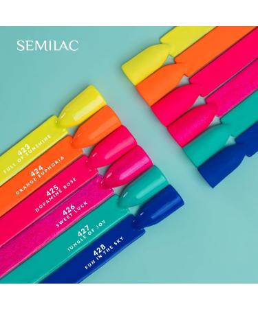 SEMILAC 426 Sweet Luck Nail UV Gel Polish | Long Lasting and Easy to Apply | Soak off UV/Led | Perfect for Home and Professional Manicure and Pedicure 7 ml - Buy Online on GoSupps.com