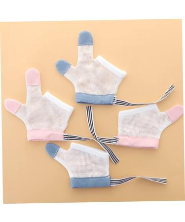 DOITOOL Kids Pink Net Biting Gloves 1 Pair | Children's Mittens for Baby Hands | 11X9.5CM - Buy Online on GoSupps.com