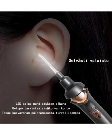 Saako Rechargeable Ear Wax Removal Suction Device with LED Light - Suitable for Children and Adults - Black - Buy Online on GoSupps.com