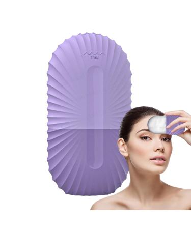 Ice Facial Mold Skin Cooling Device Out Puffiness Reduction | Washable Brightening Skin Care Aid Ergonomic Facial Rejuvenation Roller Shell Pattern - Purple