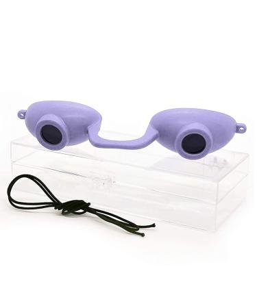 Super Sunnies EVO Flex Tanning Goggles - FDA Compliant Tanning Glasses - UV Tanning Bed Goggles For Tanning Eye Protection - Allows Visibility - With a Clear Case/Box (Lavender)