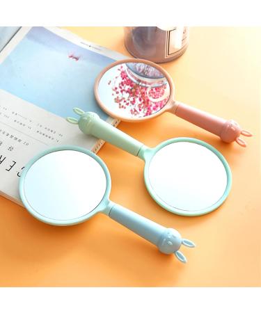 Hand Mirror Compact Small Cute Portable Travel Vanity Mirror for Salon Makeup (Blue) - Buy Online on GoSupps.com