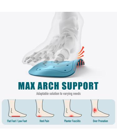 3/4 Arch Support Insoles for Men & Women - 2 Pairs for Plantar Fasciitis Relief Foot & Heel Pain - Fits Boots Flats & Work Shoes - SUPPORTMAX (Men 9-9.5 / Women 10-10.5 - Buy Online on GoSupps.com