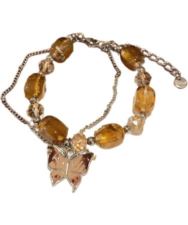 Shop Oralgo's Stylish Butterfly Bracelet - Colorful Pearl Hand Chain | Versatile Resin Jewelry for Every Occasion - Buy Online on GoSupps.com