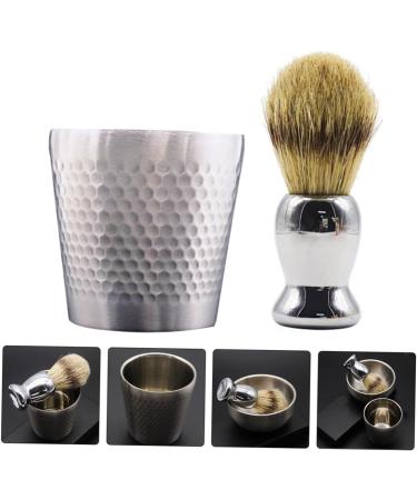Beavorty Mustache Razor & Brush Set - 3 Piece Stainless Steel Beard Grooming Kit for Men - Perfect Foam Shell & Cleaning Container - Buy Online on GoSupps.com