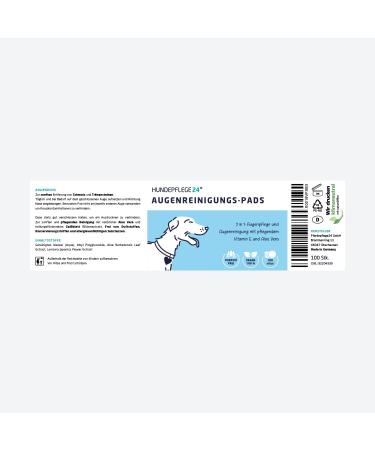 Dog Care24 Eye Cleaning Pads for Dogs & Cats - 100 Count - Tear Stain Remover with Vitamin E & Aloe Vera - 2-in-1 Eye Care - Buy Online on GoSupps.com