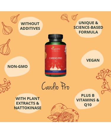 Cardio Pro Complex Vegavero | Heart Health Support with Black Garlic, Orange Hibiscus & Soybean | Lab-Tested Vegan Formula | 90 Capsules - Buy Online on GoSupps.com