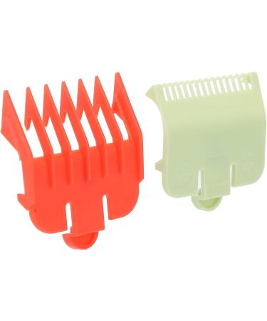 Professional Hair Clipper Guide Combs 2 Plastic Attachment Combs Rounded Teeth Easy Buckle Design Easy Hair Control (red and green) - Buy Online on GoSupps.com