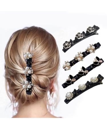 Crystal Stone Braided Hair Clip with Rhinestones - Women/Girls Hair Accessories - Buy Online on GoSupps.com