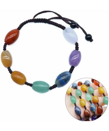 Crystal Decoration 7 Stone Bracelet Reiki Crystal Natural Gemstone Braided Rope JZIGTDEM - Buy Online on GoSupps.com