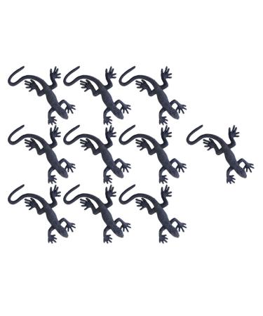 Dressoos 10st Halloween-Simulation Gecko Gift Toys Halloween Toys Gecko Toys Creepy Halloween Requisite Party props Gecko model Decorations soft rubber black 3.5x8cm