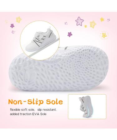 Joinfree Baby Sneakers | Soft Anti-Slip Sole Newborn First Walkers | Breathable Athletic Running Shoes 0-6 Months White - Buy Online on GoSupps.com