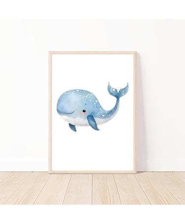 Meinbaby123 Underwater World Pictures for Children's Room | 6 Set DIN A4 & DIN A5 | Whale Turtle Jellyfish Decor | Perfect Gift for Birth | Sea-Themed Wall Art - Buy Online on GoSupps.com