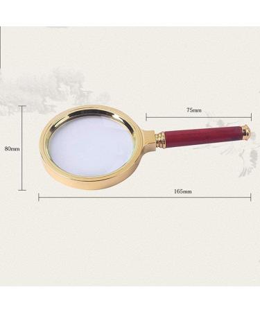 Magnifying Glass 10X Handheld Reading Magnifier HD Glass Lens Comfort Metal Grip 80mm HD Portable Reading Magnifying Glass - Buy Online on GoSupps.com