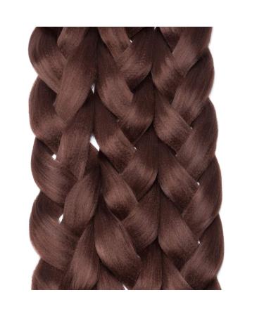 Tess 41 Jumbo Braids Extensions - Crochet Synthetic Hair (3PCs 165g/bundle 100cm) - Chestnut & Chocolate Brown - Buy Online on GoSupps.com