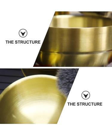 Angoily 3pcs Foam Dishwasher Tool - Man Face Stainless Steel Hairdressing Accessory Set - Golden 9x9x4.9CM - Buy Online on GoSupps.com