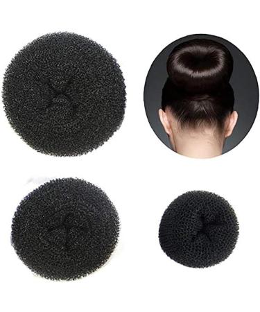 3 Pieces Donut Bun Maker Hair Bun Maker Hairstyle DIY Tool Ring Shaped Bun Maker Set for Chignon Hair Including Large Medium and Small (Black) Useful and Nice - Buy Online on GoSupps.com