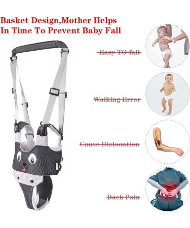 IULONEE Baby Walking Harness Breathable Mesh Handheld Toddler Helper Assistant Child Walker Help Standing Up and Walking Belt Learning Helper Infant Safety Harness for 7-24 Month Baby (Mesh Grey) - Buy Online on GoSupps.com