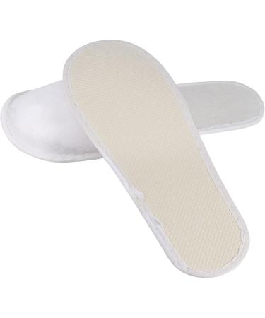 40 Pairs White Disposable Slippers - Soft Closed Toe One Size Fits All for Travel Home Hotels Salons & More - Buy Online on GoSupps.com