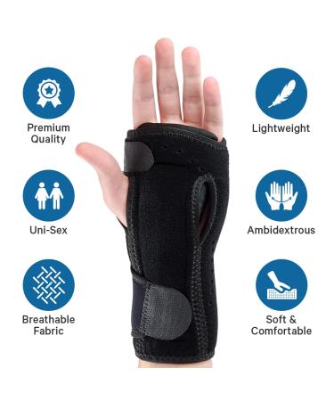 Hand Brace for Carpal Tunnel & Wrist Pain Relief - Adjustable Night Support with Splints for Arthritis & Tendonitis - Unisex Fit - Buy Online on GoSupps.com