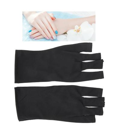 LED Nail Art Curing Lamp Protection Glove Nail Art Skin Care Glove for Gel Nail Lamp for Manicures for Harm Sunburn Home Outdoor Use(black) - Buy Online on GoSupps.com