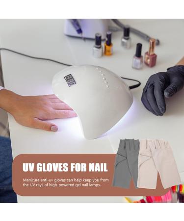 POPETPOP 2 Pairs Gel Nail Lamp UV Gloves Anti UV Manicure Gloves Nail UV Protection Gloves for Salon - Buy Online on GoSupps.com