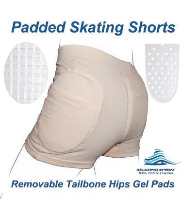 SkatingSpirit Padded Figure Skating Shorts - X-Large Size with Hip Tailbone Gel Pad for Protection - Buy Online on GoSupps.com