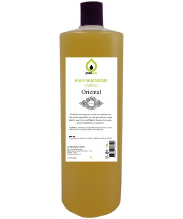 Purespa massage oil with organic plant aroma 100% relaxing and exotic natural massage (Oriental 1 liter)