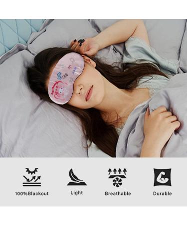Cartoon Kitty Cat Sleep Eye Mask - 100% Blackout Blinders for Women - Pink - Buy Online on GoSupps.com