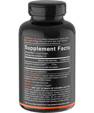 Buy Sports Research Astaxanthin Triple Strength 12 mg - 60 Softgels for Optimal Health - Buy Online on GoSupps.com