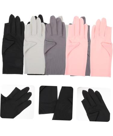 Healeved 4 Pairs Women's Sun Protection Gloves Nail Gloves for Women Nail Art Supplies Manicure Gloves Anti Uv Nail Art Uv Gloves Gel Manicure Uv Gloves Nylon Breathable Accessories - Buy Online on GoSupps.com