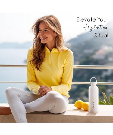 LEMON & CO. 8-Week Starter Kit Bundle Liquid Collagen for Women + Insulated Bottle - 5000mg Marine Collagen Peptides for Skin Nails Hair & Gut Health | Organic Lemons Vitamin C No Preservatives - Buy Online on GoSupps.com