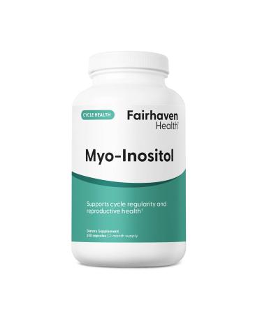 Fairhaven Health Myo-Inositol Supplement for Women and Men | Vitamin B8 2000mg | Vegan Inositol Powder Capsules | Gluten Dairy and Soy Free | 240 Myo Inositol Capsules
