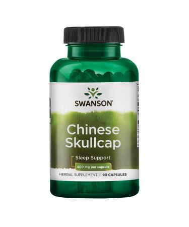 Swanson Full-Spectrum Chinese Skullcap Relaxation Sleep Support 400 Milligrams 90 Capsules 1