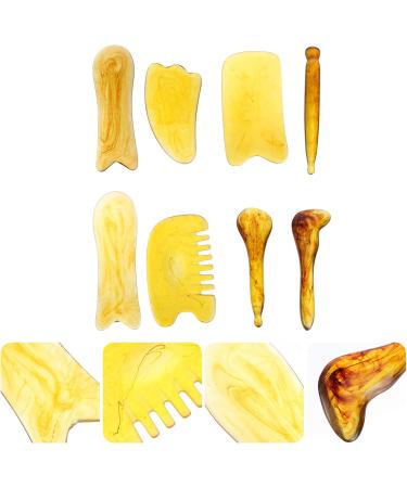 Minkissy 24-Piece Stone Facial Plate Set | Natural Chinese Massage Device for Neck & Cellulite Restoration - Guasha Scraping Tool - Buy Online on GoSupps.com
