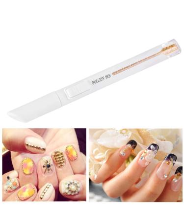 Buy Nail Art Bullion Pen - Metal Beads Dotting & Drawing Tool for DIY Manicure Decorations | International Shipping Available - Buy Online on GoSupps.com
