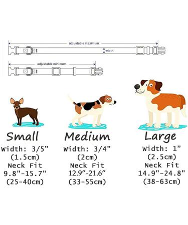 Mihqy Adjustable Dog Collar - Soft & Comfortable Bohemian Design for Small to Large Dogs - Pink Rose (25-40 cm) - Buy Online on GoSupps.com